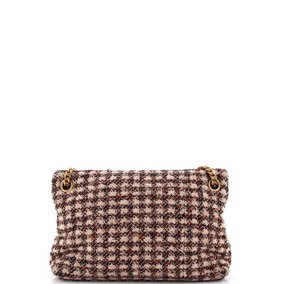 Saint Laurent Loulou Puffer Shoulder Bag Quilted Tweed Small Neutral, Multicolor - Picture 3 of 8